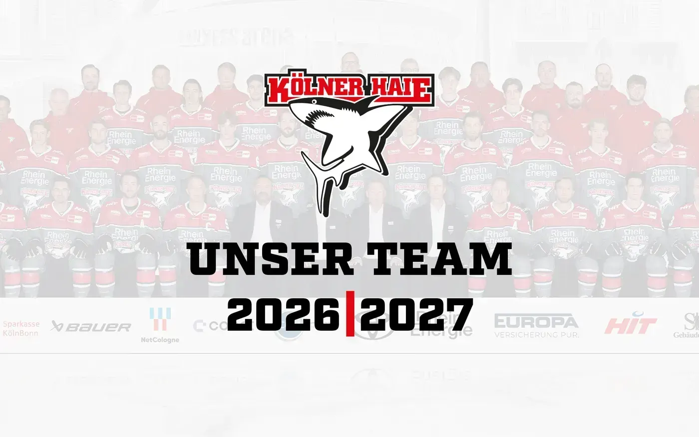 Mannschaftsfoto der Kölner Haie für die Saison 2026/27